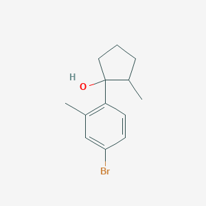 1-(4-Bromo-2-methylphenyl)-2-methylcyclopentan-1-ol