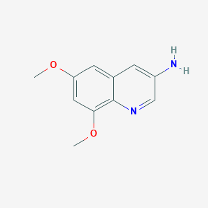 molecular formula C11H12N2O2 B13194239 6,8-Dimethoxyquinolin-3-amine 