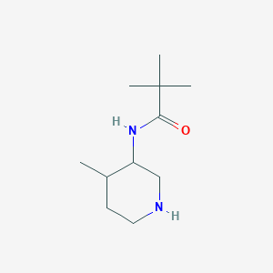 molecular formula C11H22N2O B13194265 2,2-dimethyl-N-(4-methylpiperidin-3-yl)propanamide 