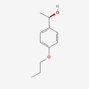 molecular formula C11H16O2 B13194288 (1R)-1-(4-Propoxyphenyl)ethan-1-ol 