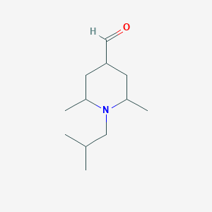 2,6-Dimethyl-1-(2-methylpropyl)piperidine-4-carbaldehyde