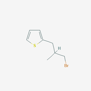 2-(3-Bromo-2-methylpropyl)thiophene