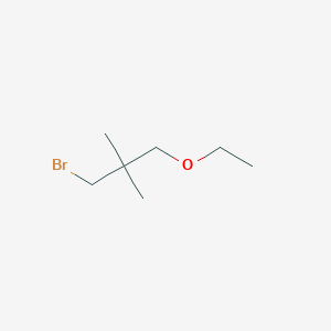 molecular formula C7H15BrO B13194407 1-Bromo-3-ethoxy-2,2-dimethylpropane 