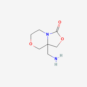 molecular formula C7H12N2O3 B13194419 8A-(aminomethyl)-hexahydro-[1,3]oxazolo[4,3-c]morpholin-3-one 