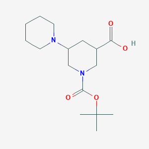 1-[(tert-Butoxy)carbonyl]-5-(piperidin-1-yl)piperidine-3-carboxylic acid