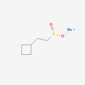 molecular formula C6H11NaO2S B13194437 Sodium 2-cyclobutylethane-1-sulfinate 