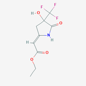 Ethyl 2-[4-hydroxy-5-oxo-4-(trifluoromethyl)pyrrolidin-2-ylidene]acetate