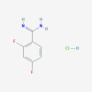 molecular formula C7H7ClF2N2 B1319448 2,4-二氟苯甲 amidine 盐酸盐 CAS No. 885957-21-1