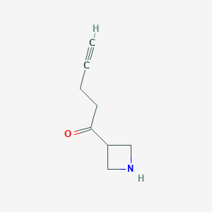 molecular formula C8H11NO B13194484 1-(Azetidin-3-yl)pent-4-yn-1-one 