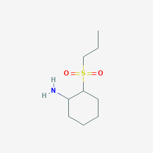 molecular formula C9H19NO2S B13194503 2-(Propane-1-sulfonyl)cyclohexan-1-amine 