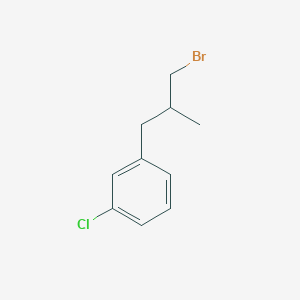 molecular formula C10H12BrCl B13194506 1-(3-Bromo-2-methylpropyl)-3-chlorobenzene 