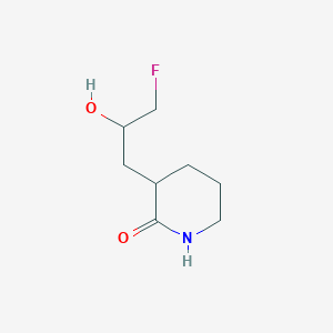 3-(3-Fluoro-2-hydroxypropyl)piperidin-2-one