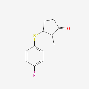 3-[(4-Fluorophenyl)sulfanyl]-2-methylcyclopentan-1-one