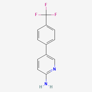 molecular formula C12H9F3N2 B1319456 5-[4-(Trifluoromethyl)phenyl]-2-pyridinamine CAS No. 893738-30-2