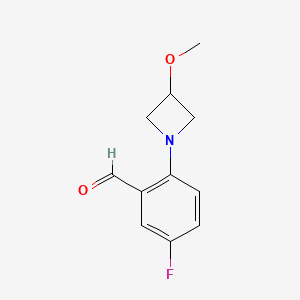 5-Fluoro-2-(3-methoxyazetidin-1-yl)benzaldehyde