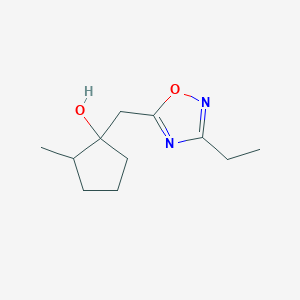 1-[(3-Ethyl-1,2,4-oxadiazol-5-yl)methyl]-2-methylcyclopentan-1-ol