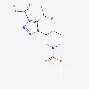 1-{1-[(tert-butoxy)carbonyl]piperidin-3-yl}-5-(difluoromethyl)-1H-1,2,3-triazole-4-carboxylic acid