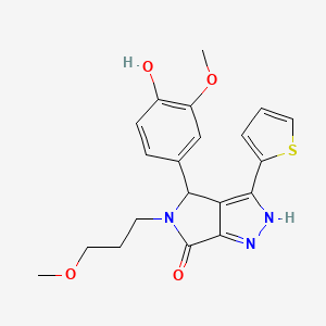 molecular formula C20H21N3O4S B1319464 4-(4-羟基-3-甲氧基苯基)-5-(3-甲氧基丙基)-3-(噻吩-2-基)-4,5-二氢吡咯并[3,4-c]吡唑-6(1H)-酮 CAS No. 939742-60-6