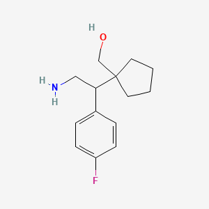 {1-[2-Amino-1-(4-fluorophenyl)ethyl]cyclopentyl}methanol