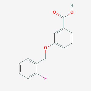 molecular formula C14H11FO3 B1319468 3-[(2-Fluorobenzyl)oxy]benzoic acid CAS No. 938138-15-9