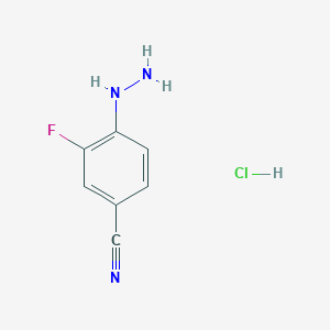 3-Fluoro-4-hydrazinylbenzonitrile hydrochloride