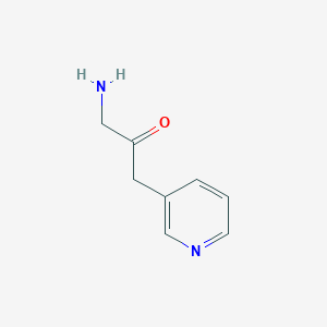 molecular formula C8H10N2O B13194701 1-Amino-3-(pyridin-3-yl)propan-2-one 