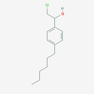 molecular formula C14H21ClO B13194713 2-Chloro-1-(4-hexylphenyl)ethan-1-ol 