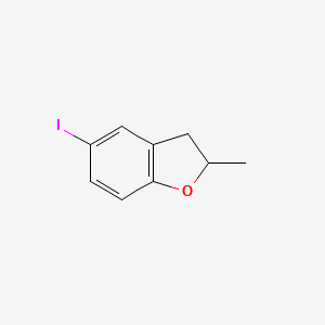 molecular formula C9H9IO B13194766 5-Iodo-2-methyl-2,3-dihydro-1-benzofuran 