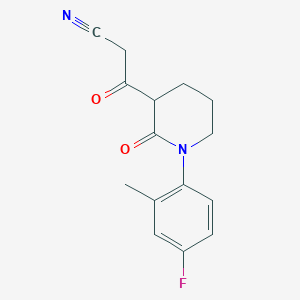 3-[1-(4-Fluoro-2-methylphenyl)-2-oxopiperidin-3-yl]-3-oxopropanenitrile