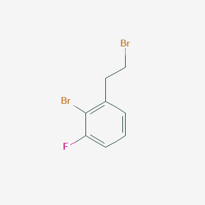 molecular formula C8H7Br2F B13194798 2-Bromo-1-(2-bromoethyl)-3-fluorobenzene 