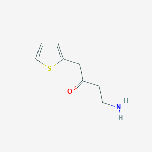 molecular formula C8H11NOS B13194814 4-Amino-1-(thiophen-2-yl)butan-2-one 