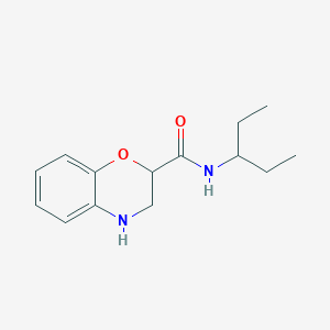 molecular formula C14H20N2O2 B13194853 N-(Pentan-3-YL)-3,4-dihydro-2H-1,4-benzoxazine-2-carboxamide 