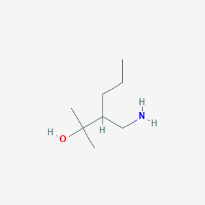 molecular formula C8H19NO B13194859 3-(Aminomethyl)-2-methylhexan-2-ol 