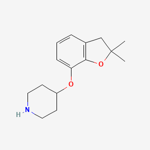 4-[(2,2-Dimethyl-2,3-dihydro-1-benzofuran-7-yl)oxy]piperidine