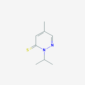 molecular formula C8H12N2S B13194899 5-Methyl-2-(propan-2-yl)-2,3-dihydropyridazine-3-thione 