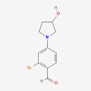 2-Bromo-4-(3-hydroxypyrrolidin-1-yl)benzaldehyde