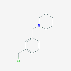 1-{[3-(Chloromethyl)phenyl]methyl}piperidine