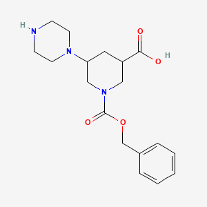 1-[(Benzyloxy)carbonyl]-5-(piperazin-1-yl)piperidine-3-carboxylic acid