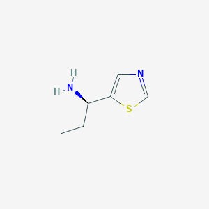 molecular formula C6H10N2S B13194968 (1R)-1-(1,3-thiazol-5-yl)propan-1-amine 