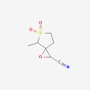 4-Methyl-5,5-dioxo-1-oxa-5lambda6-thiaspiro[2.4]heptane-2-carbonitrile