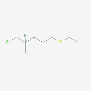 molecular formula C8H17ClS B13194998 1-Chloro-5-(ethylsulfanyl)-2-methylpentane 