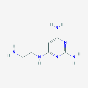 molecular formula C6H12N6 B13194999 4-N-(2-Aminoethyl)pyrimidine-2,4,6-triamine 