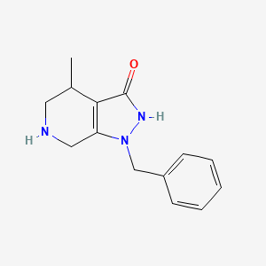 1-Benzyl-4-methyl-1H,4H,5H,6H,7H-pyrazolo[3,4-c]pyridin-3-ol