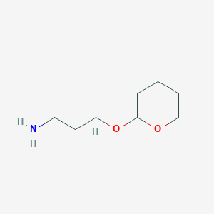 molecular formula C9H19NO2 B13195014 3-(Oxan-2-yloxy)butan-1-amine 