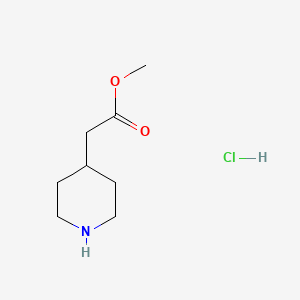molecular formula C8H16ClNO2 B1319502 盐酸甲基2-(哌啶-4-基)乙酸酯 CAS No. 81270-37-3