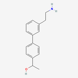 1-{4-[3-(2-Aminoethyl)phenyl]phenyl}ethan-1-ol