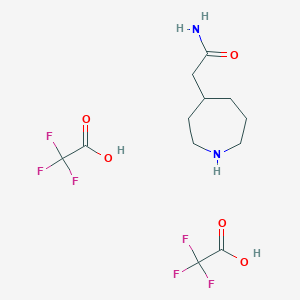 2-(Azepan-4-yl)acetamide,bis(trifluoroaceticacid)