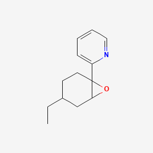 molecular formula C13H17NO B13195117 2-{4-Ethyl-7-oxabicyclo[4.1.0]heptan-1-yl}pyridine 