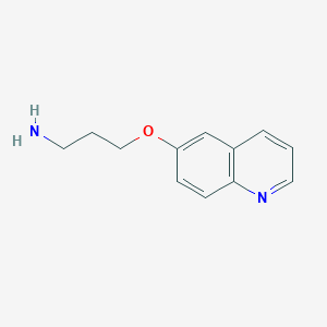 molecular formula C12H14N2O B13195131 6-(3-Aminopropoxy)quinoline 