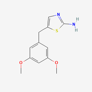 molecular formula C12H14N2O2S B13195139 5-(3,5-Dimethoxybenzyl)-1,3-thiazol-2-amine 